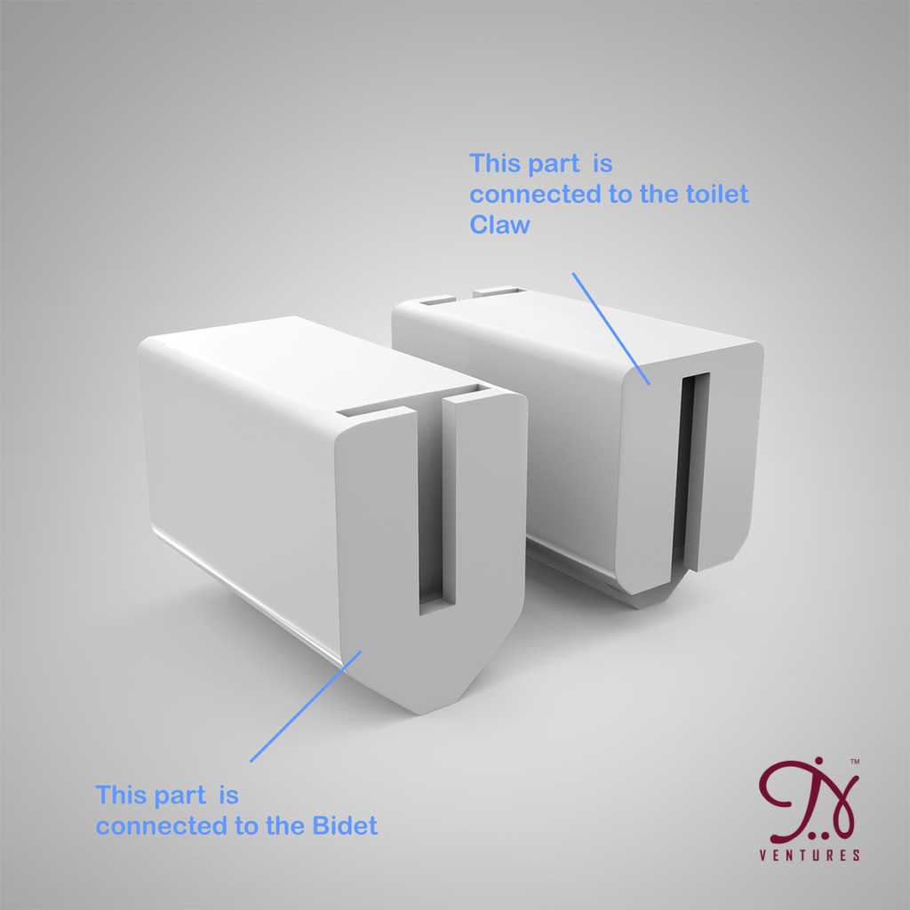 Optional Bar Clip extension   Solves the problem of the unit being too close to the toilet